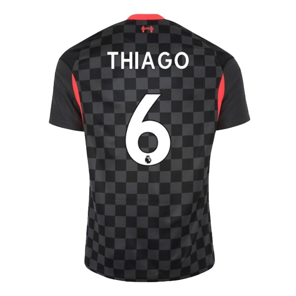 Camiseta Liverpool NO.6 Thiago Replica Tercera Ropa 2020/21 Negro